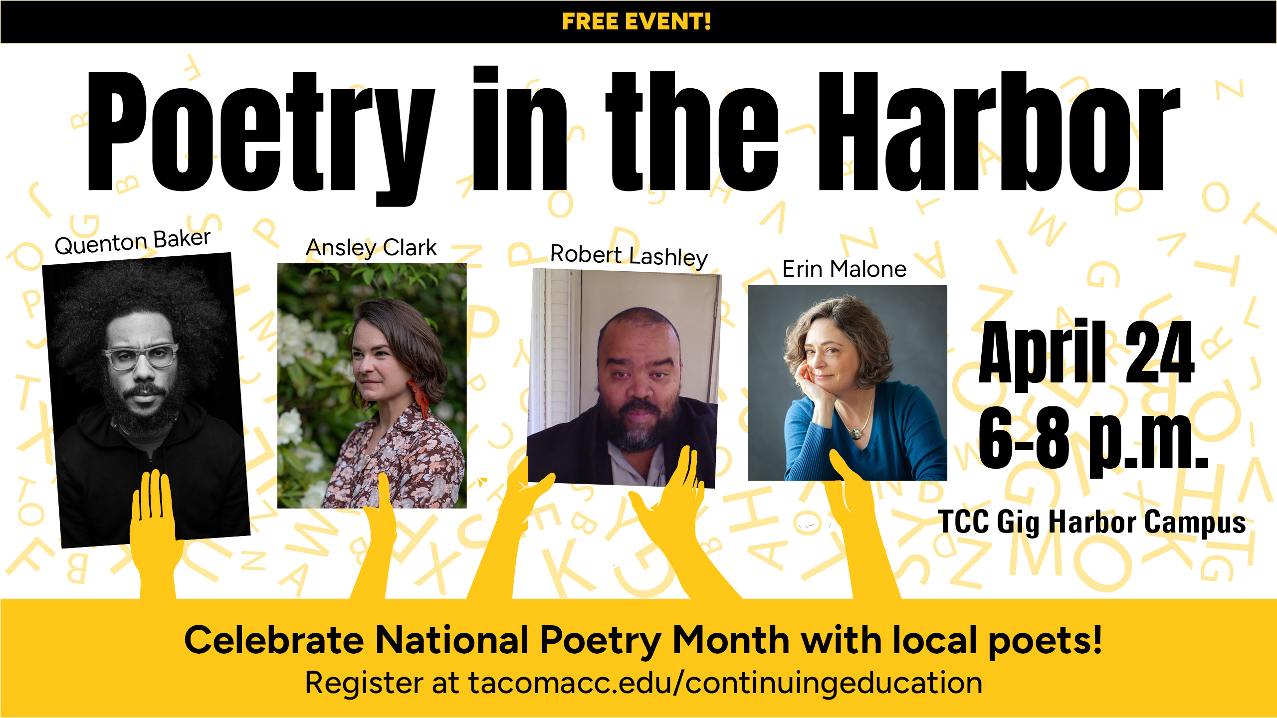 Photo announcement for Poetry in the Harbor