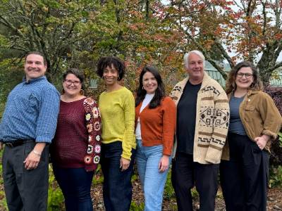 An image of the 6 counseling staff standing in a line in fall 2024