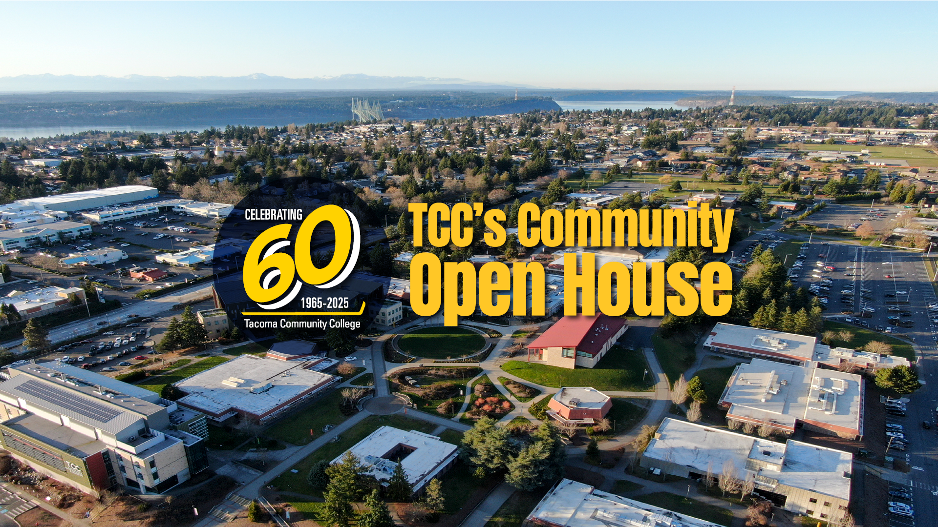 TCC 60th Anniversary Community Open House Aerial photo of TCC