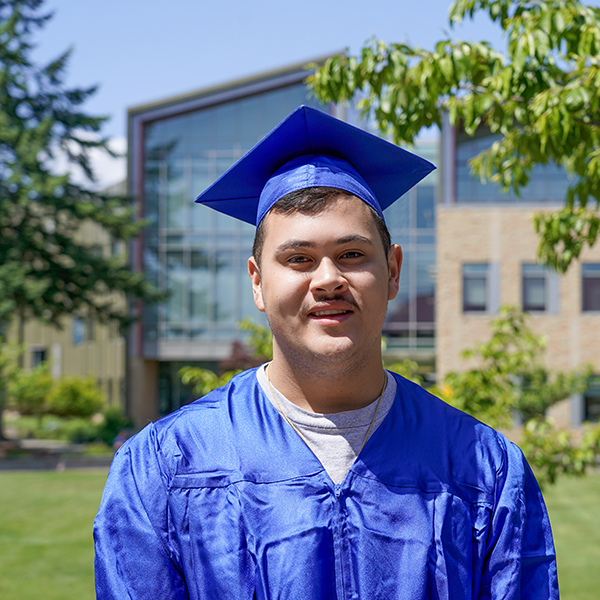 grad wearing regalia