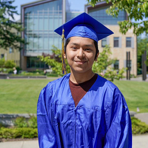 grad wearing regalia