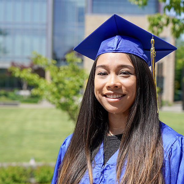 grad wearing regalia