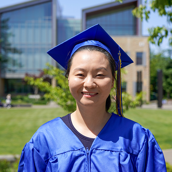 grad wearing regalia