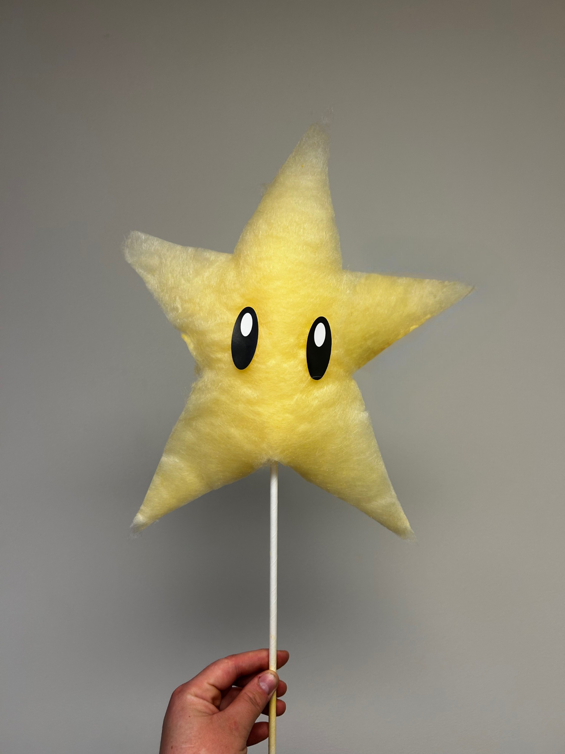 image of a star made out of cotton candy. 