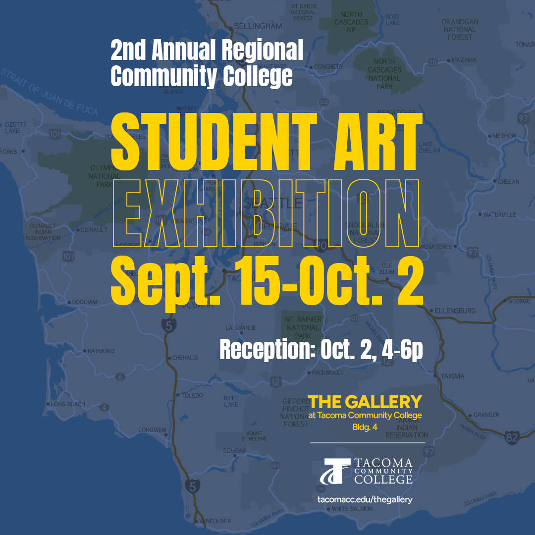 Image for 2nd annual Student Regional Art Exhibition, Sept. 15 - Oct. 2 in The Gallery at TCC. Reception 4-6p Oct. 2.